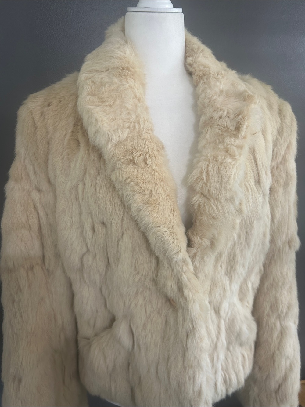 Genuine Rabbit Fur Coat - Picture 2 of 4